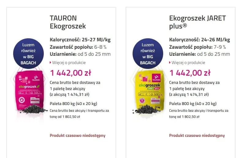 Kiedy ekogroszek w Tauronie? Sprawdź dostępność i terminy zakupów